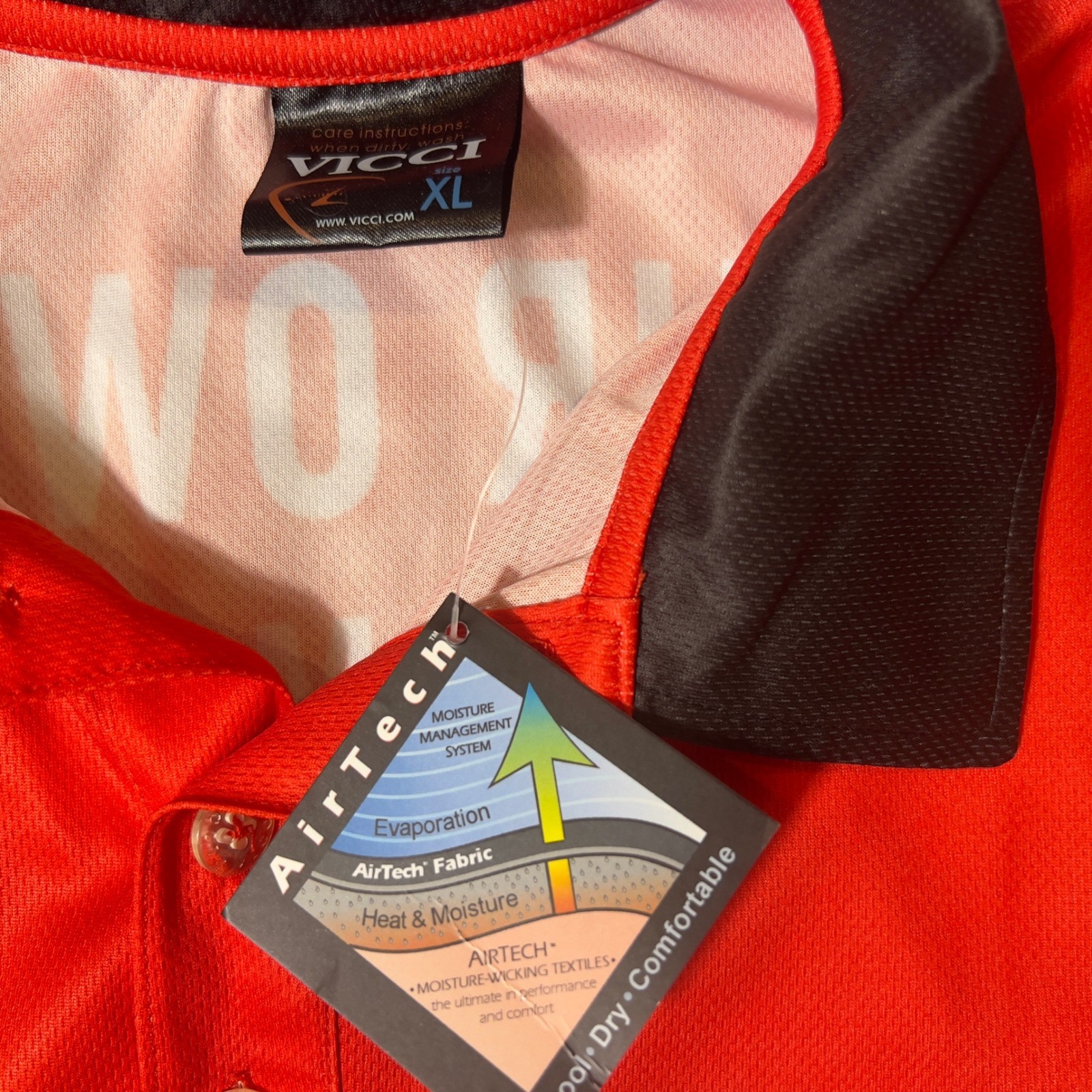 Mac Tools Vicci AirTech Red Black Polo Shirt Mens XL New With Tags Racing Work