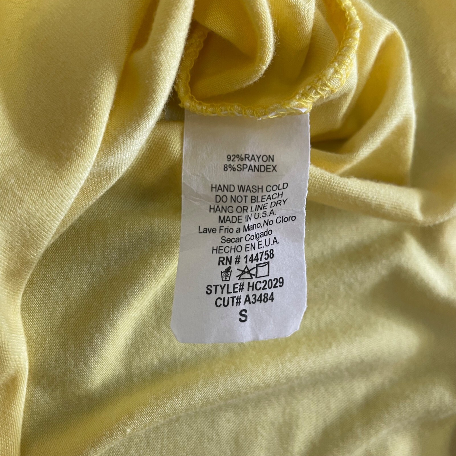 Lime n Chili Crisscross V-Neck Short Sleeve Blouse Womens Size Small Yellow