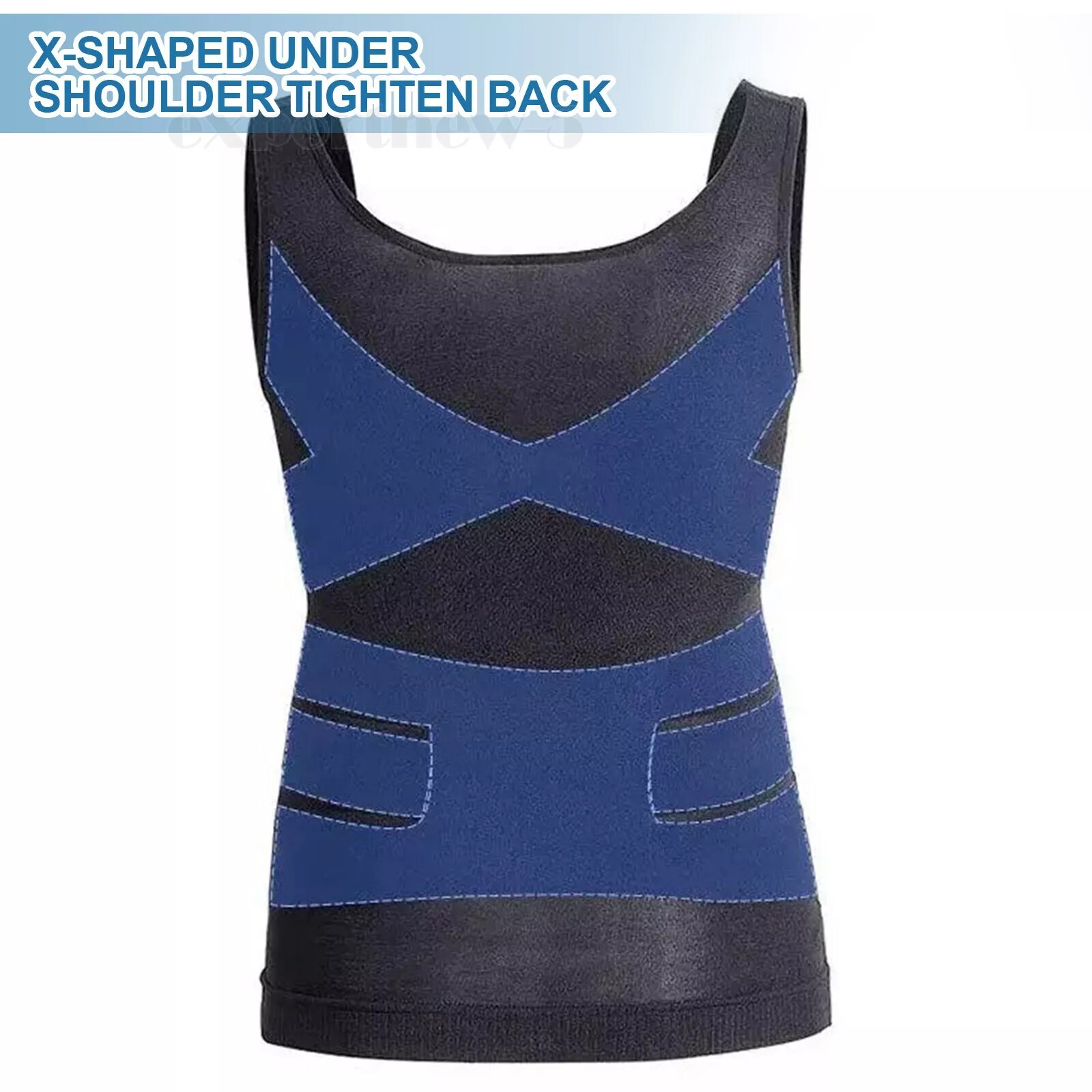 Mens Slimming Body Shaper Tank Top Abdomen Gynomastica Compression Vest Shirt