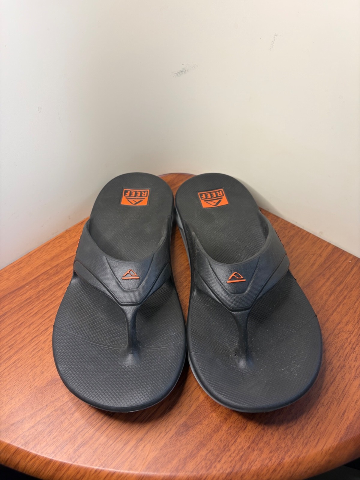 Reef One Fanning Men’s Flip-Flop Sandals Size 9 Black/Grey