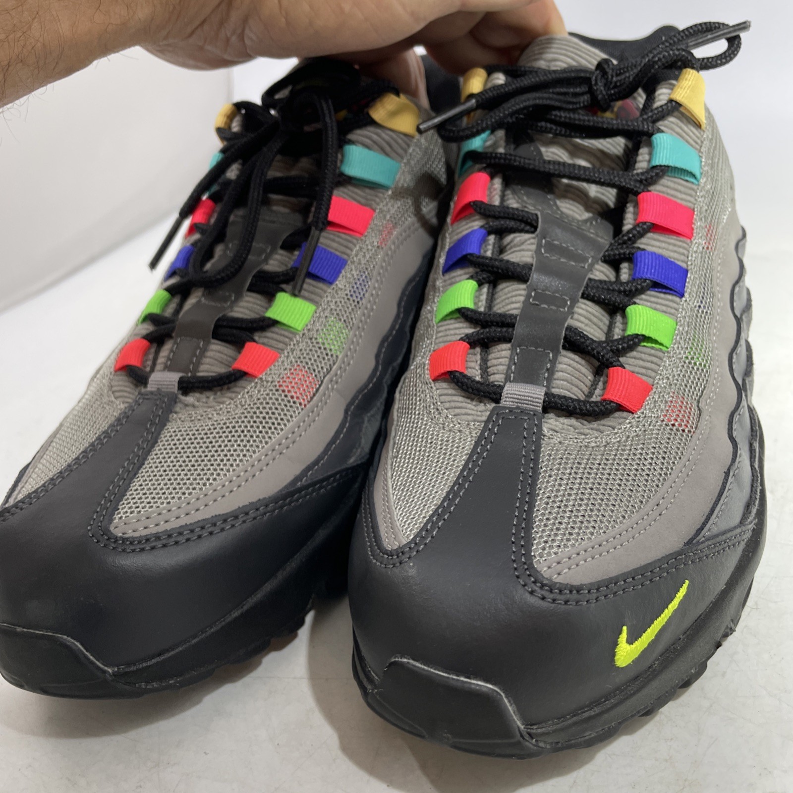 10.5 Men’s-Nike Air Max 95 SE Light Charcoal Vintage TV CW6575-001 Multi Colors