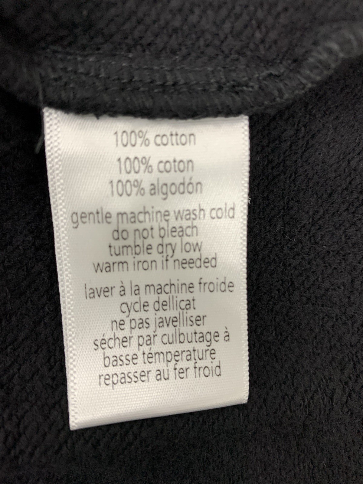 Perfect White Tee Vinny Fleece Henley Sweatshirt Women’s Size Large True Black
