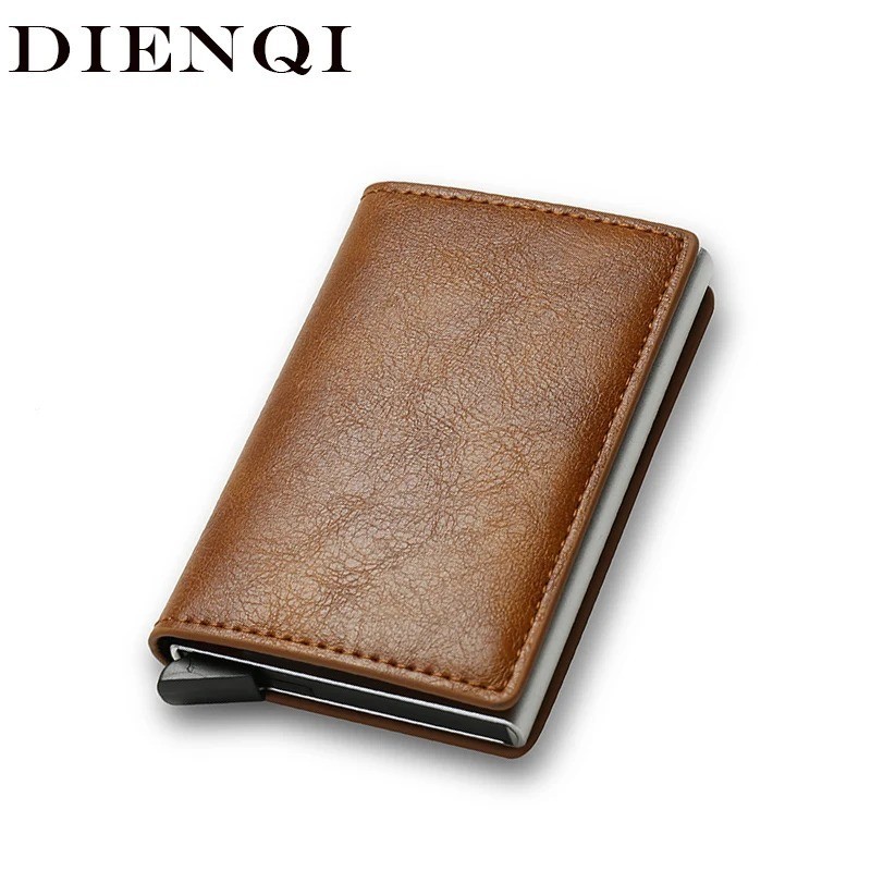 Anti Thief Rfid Credit Card Holder Smart Minimalist Wallet Men Women Slim Bank C