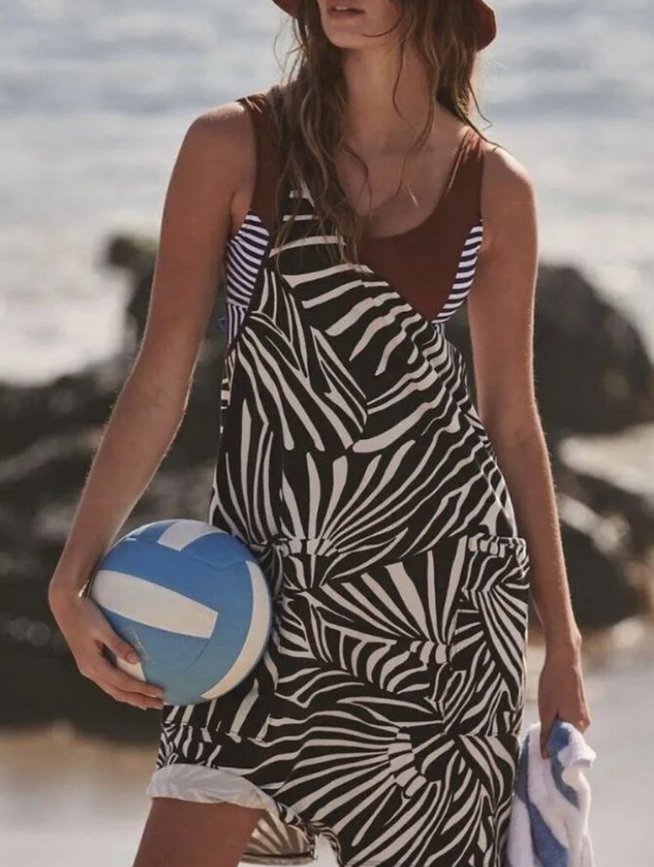 Free People – Movement – Zebra – Hot Shot Romper Sz XL