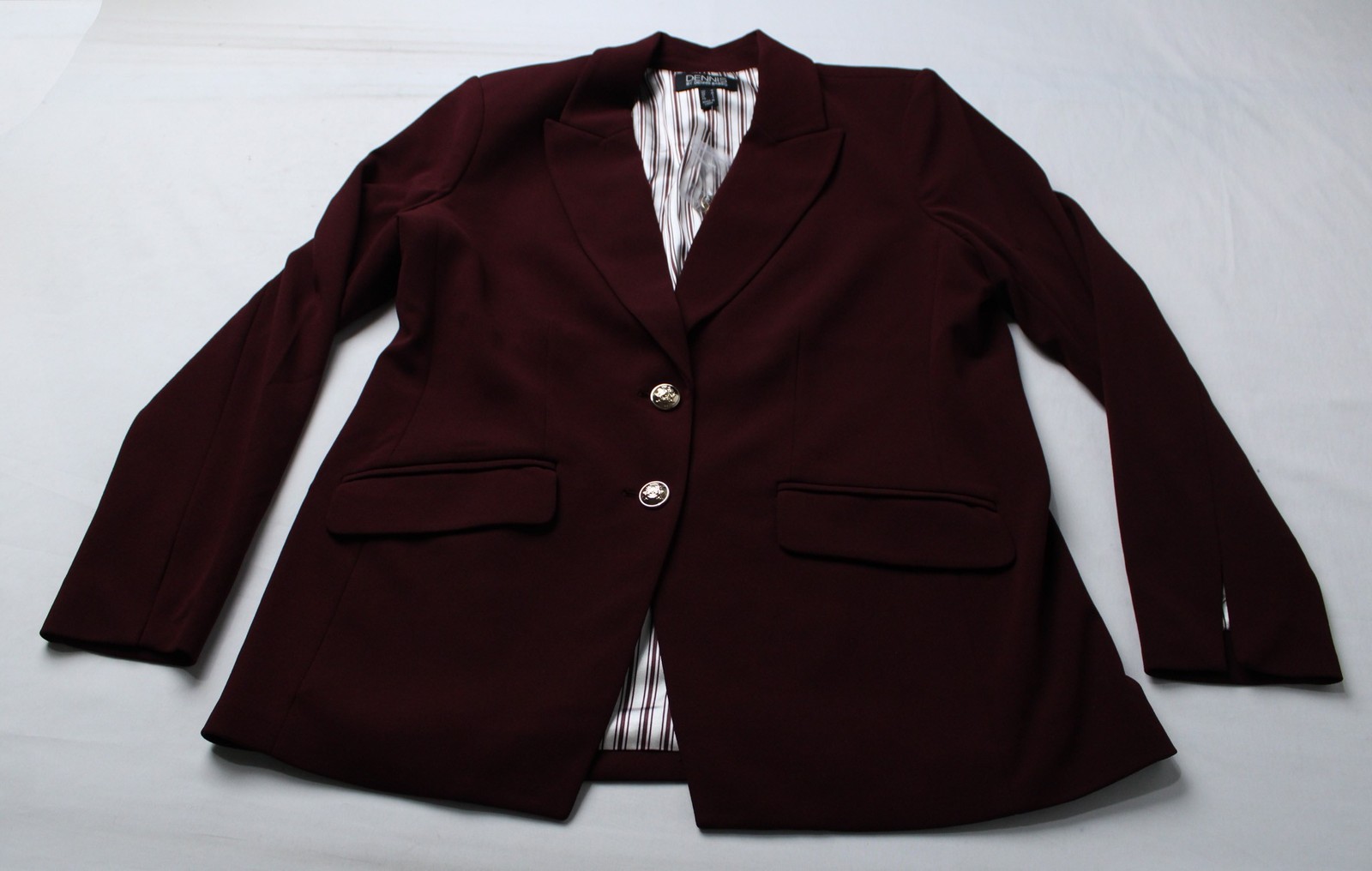 Dennis By Dennis Basso Women’s Regular Luxe Crepe Blazer AP2 Deep Wine Medium