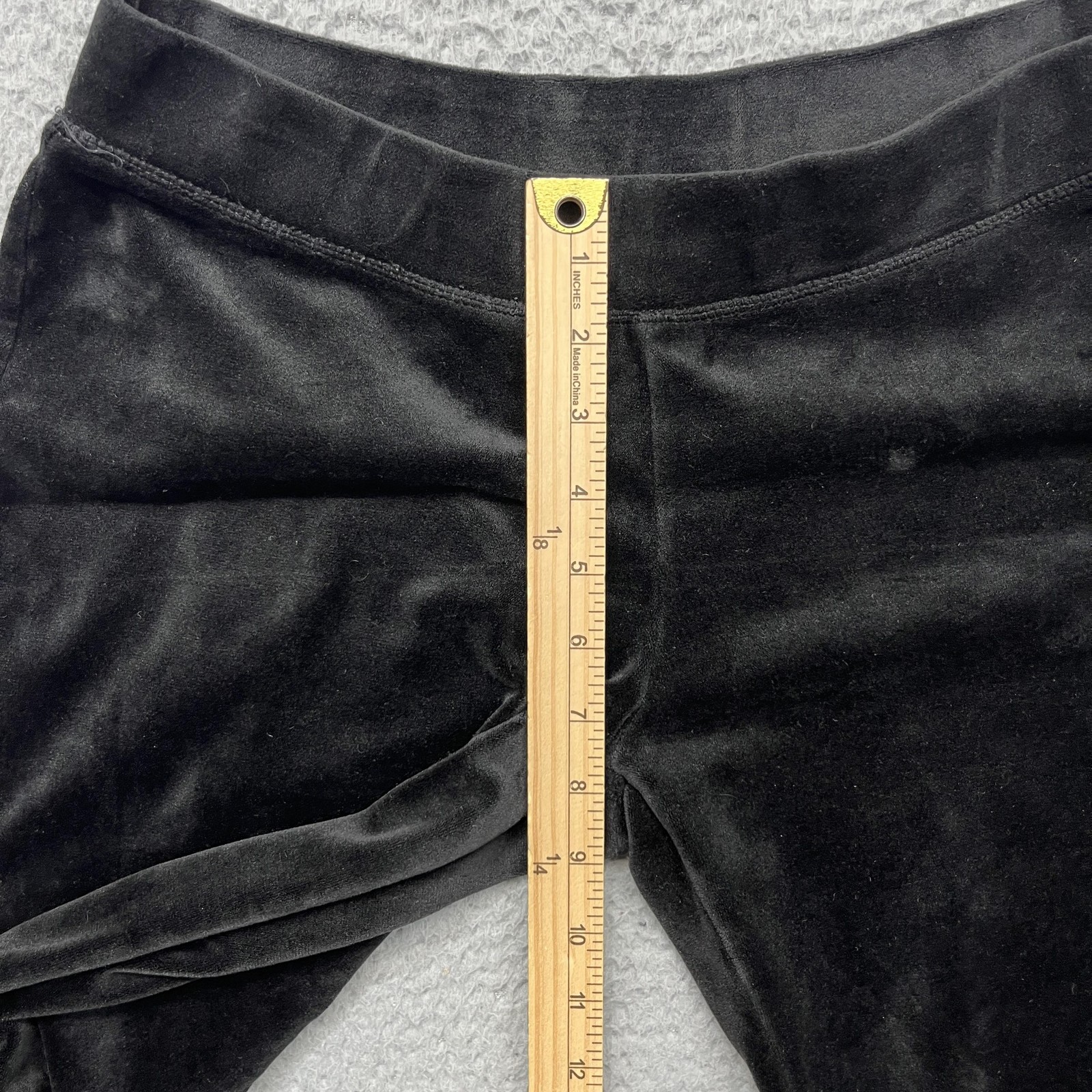 Juicy Couture Velour Sweatpants Womens Medium Black Rhinestone Juicy Logo Lounge