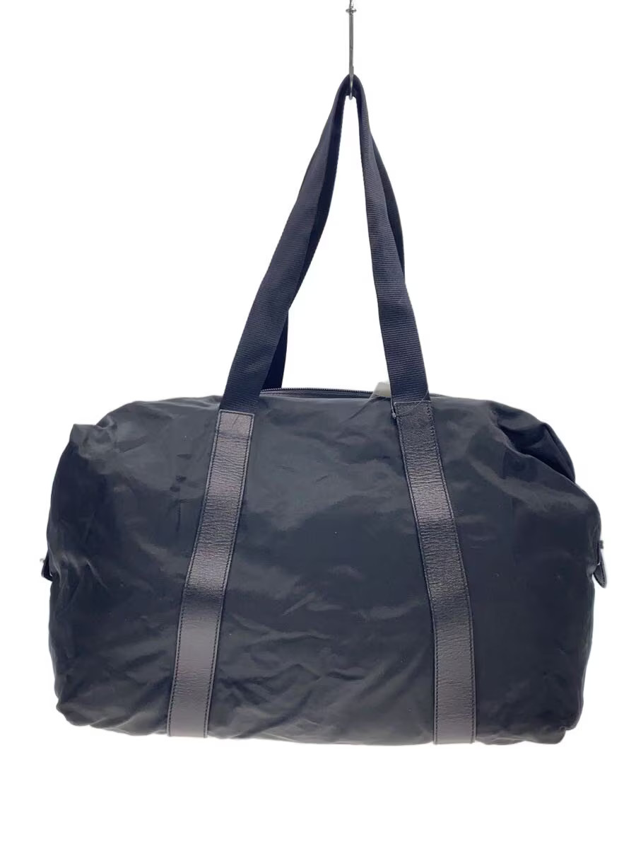 PRADA Triangle Plate Boston Bag Nylon BLK