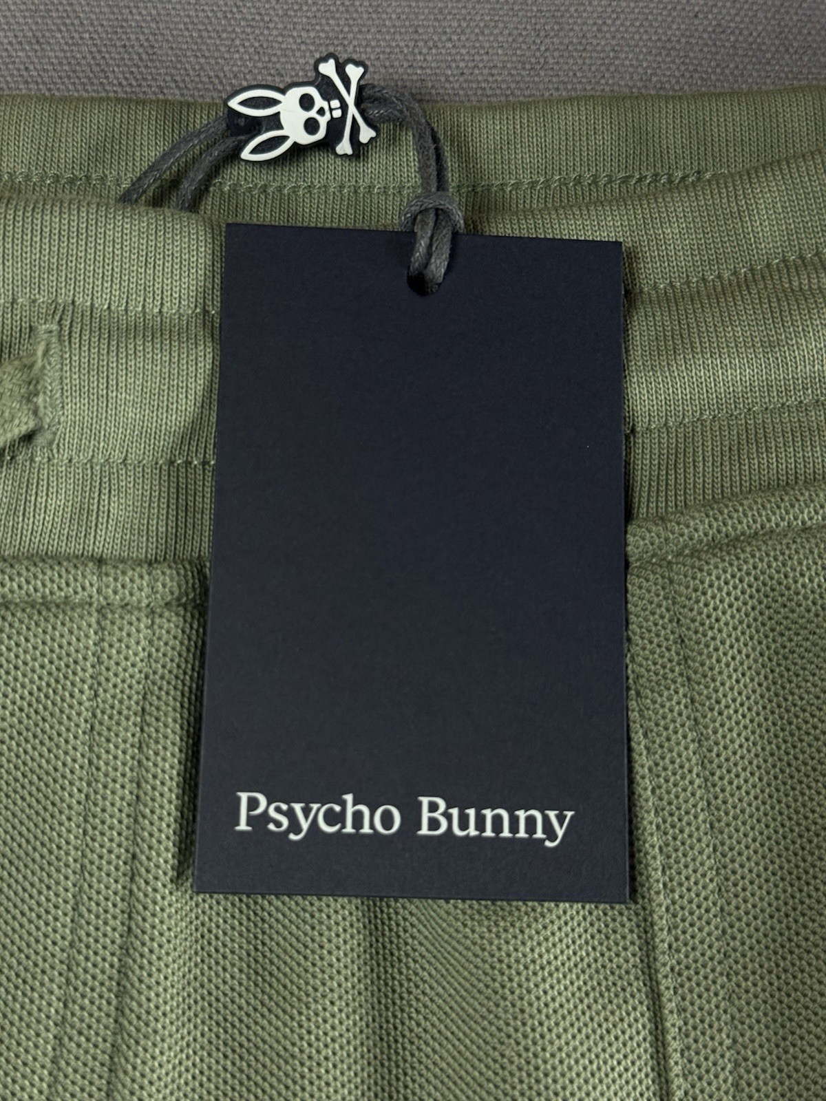 PSYCHO BUNNY Taylor Light Pique Sweat Shorts Men M Sea Spray Pima Cotton NEW