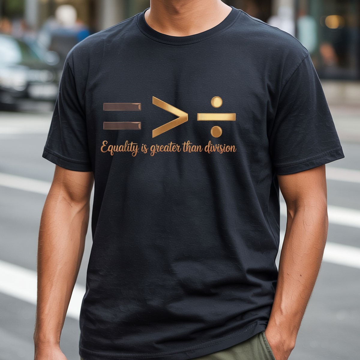 Equality is Greater Than Division Shirt – Melanin Justice BHM Tee Gift Idea
