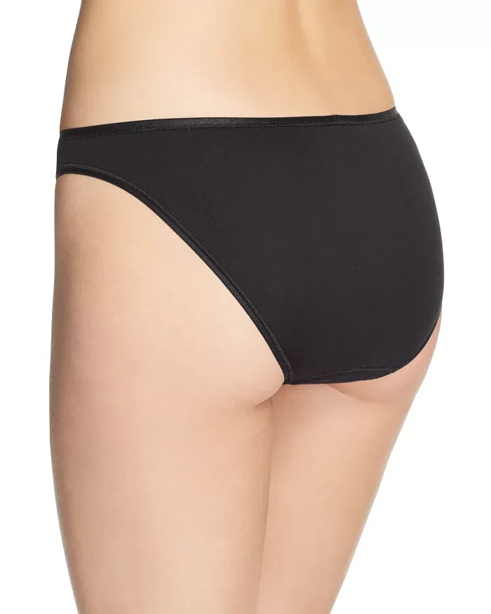 Hanro L31315 Women’s Black Cotton Seamless Mini Briefs Size L