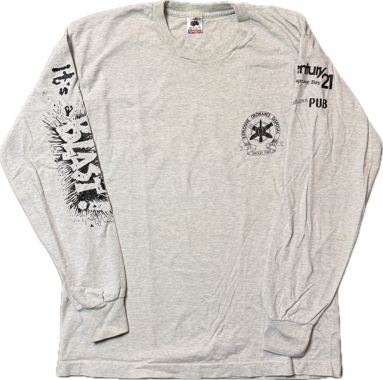 Vintage 90’s Army Navy Explosives Disposal Longsleeve Shirt – BLAST Sleeve Hit