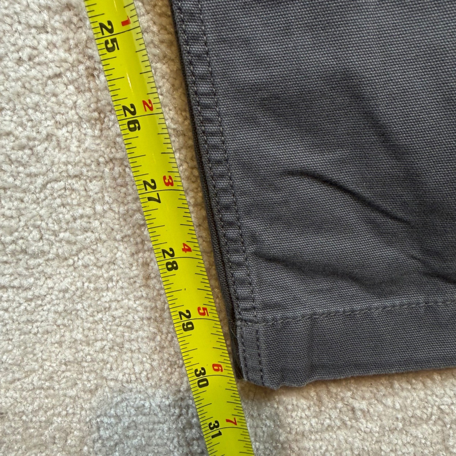 Carhartt Canvas Work Pants Mens 42×32 Gray Rugged Flex Relaxed Fit 102291 039