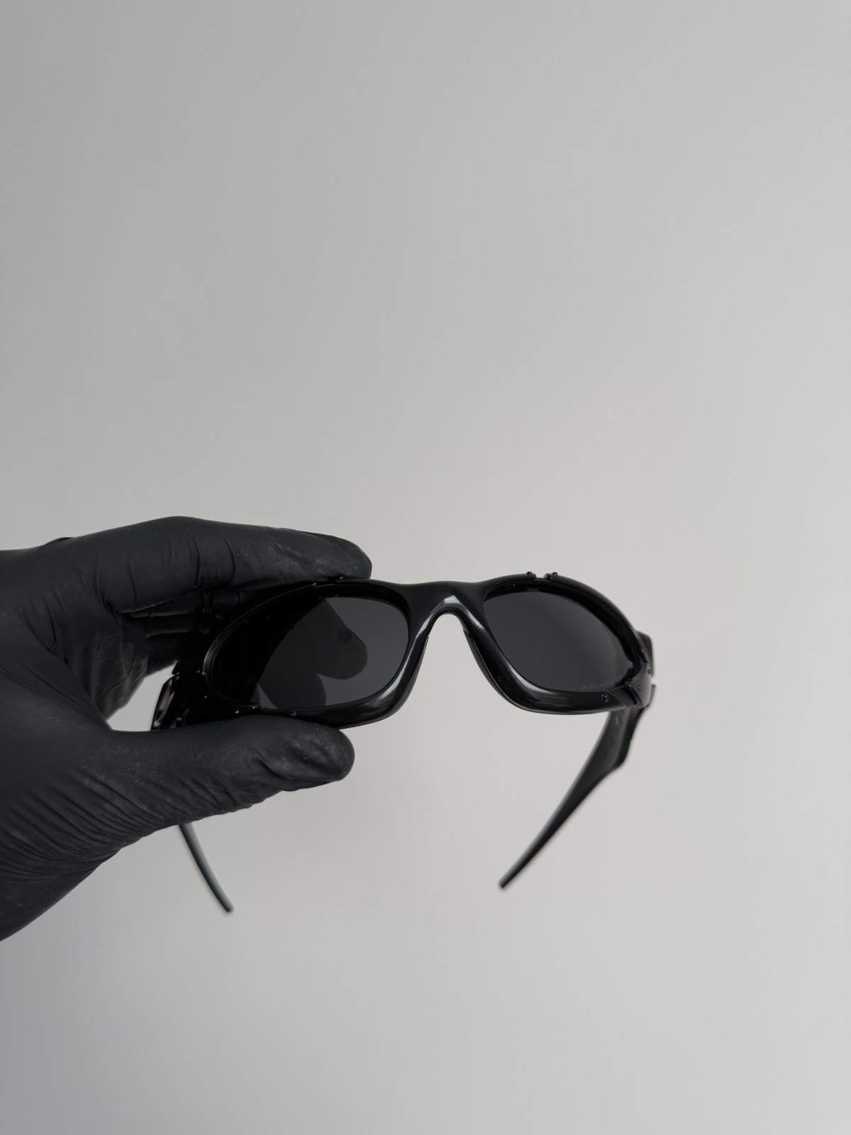 Vintage 90s Oakley Plate Triple Black Glasses Outdoor Polarized Y2K GorpCore