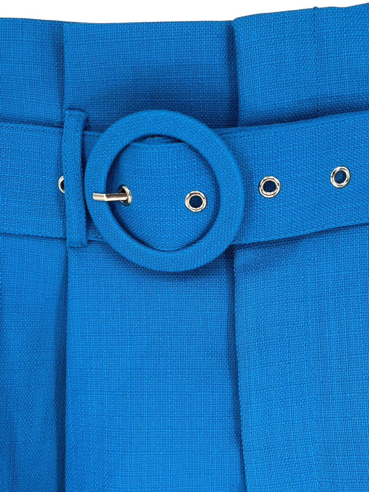 Flying Tomato Shorts High Rise Paper Bag Woven Blue Belted Pockets Varies Sizes