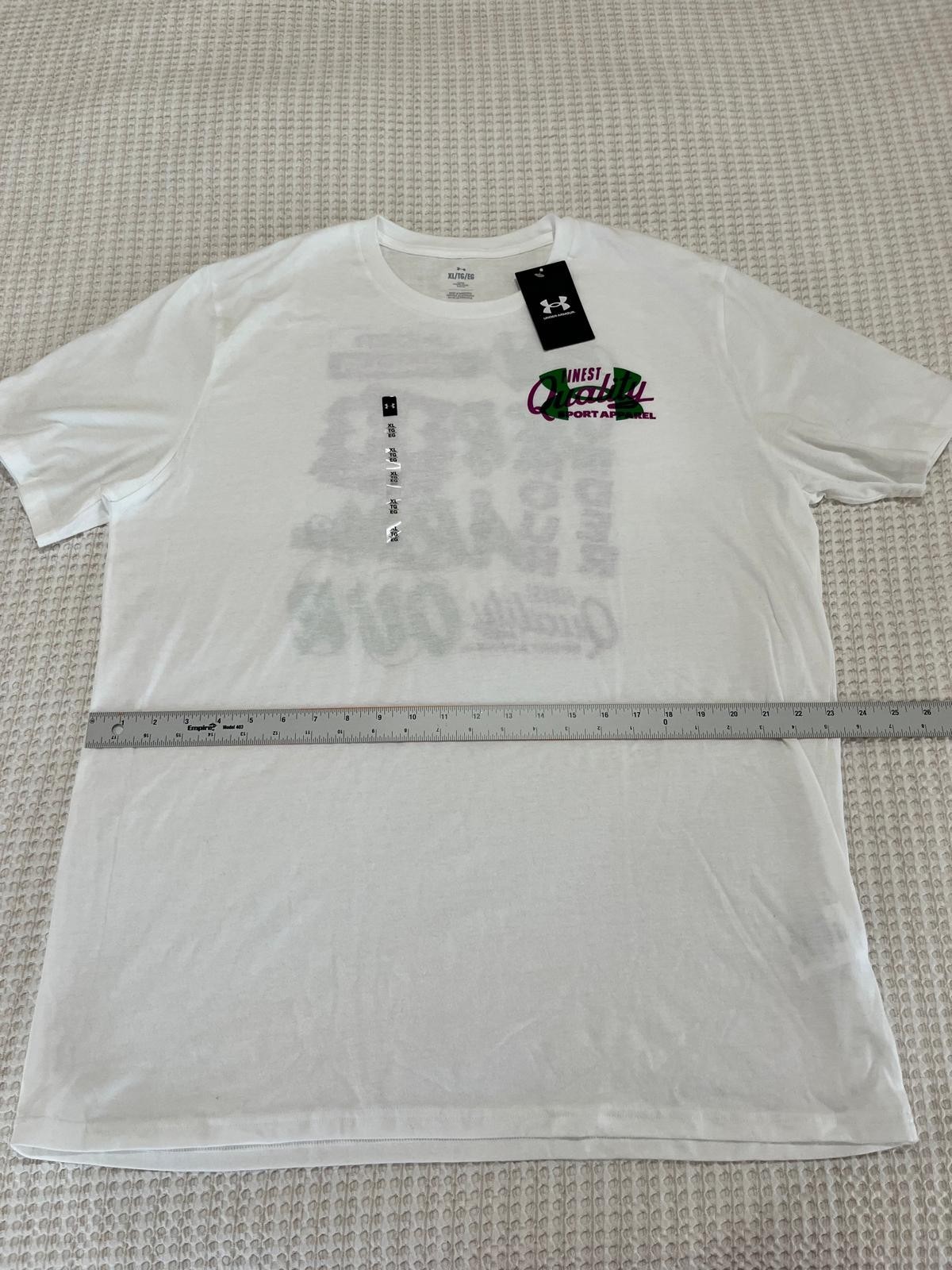 Under Armour Men’s Extra Large XL Vintage Type T-Shirt White Loose NWT