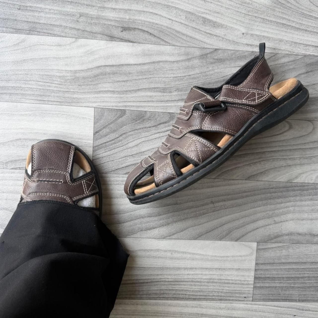 George Y2K Brown Fisherman Sandals
