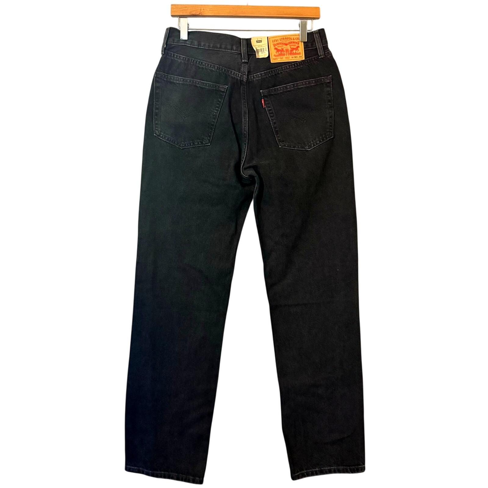 NWT Levi’s 565 97 Loose Straight Fit Jeans Men’s Size 30 34 Black Dark Wash