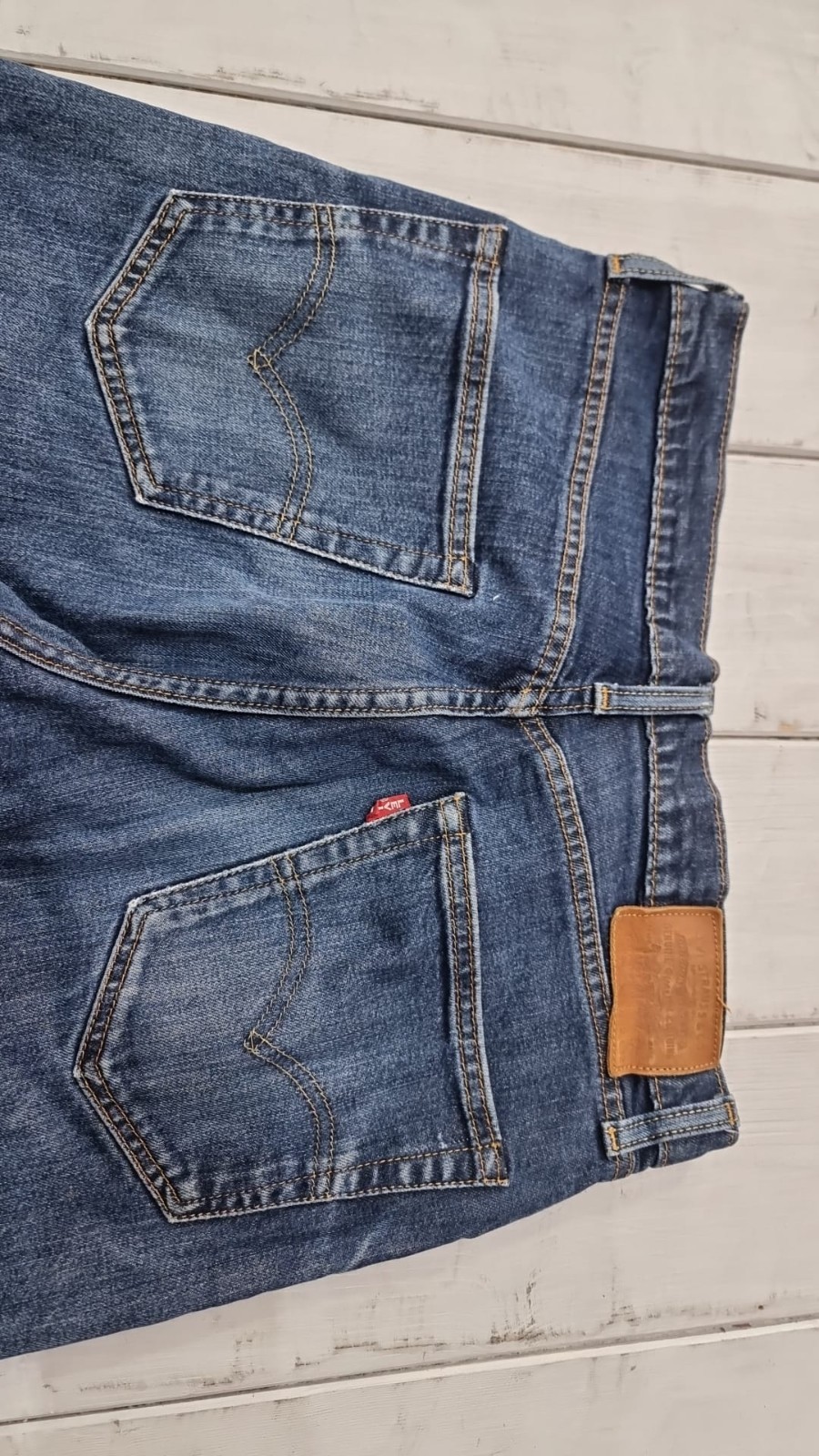 Levi Strauss & Co Men Dark Blue Jeans Classic Straight Cut Size L LSN11