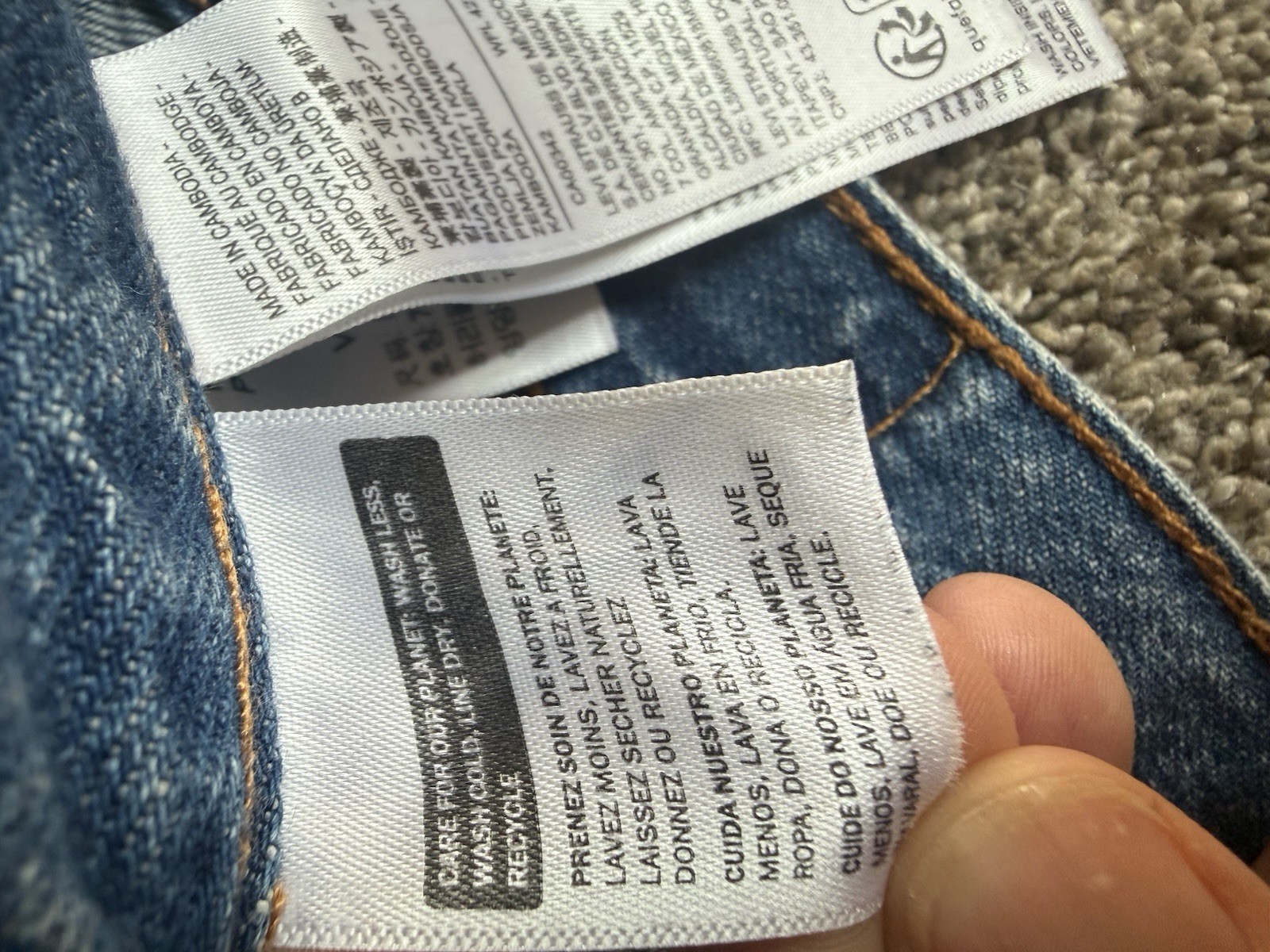 Levi’s Blue Denim Jeans Relaxed Fit Straight Leg