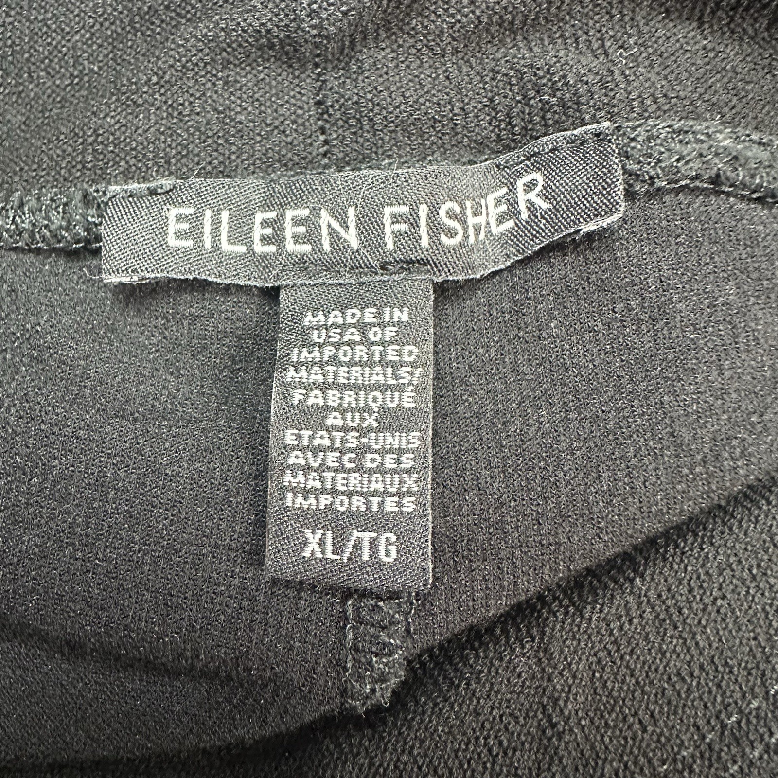 Eileen Fisher Womens XL Black Stretch Pull On Ankle Pants Travel Career