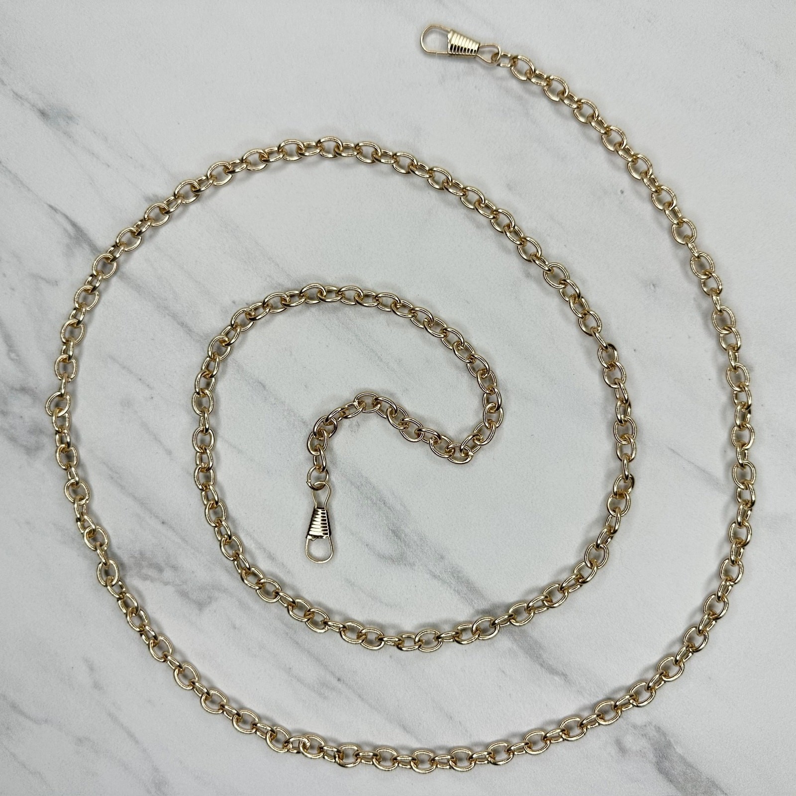 Gold Tone Chain Link Purse Handbag Replacement Strap 46.5″ Crossbody