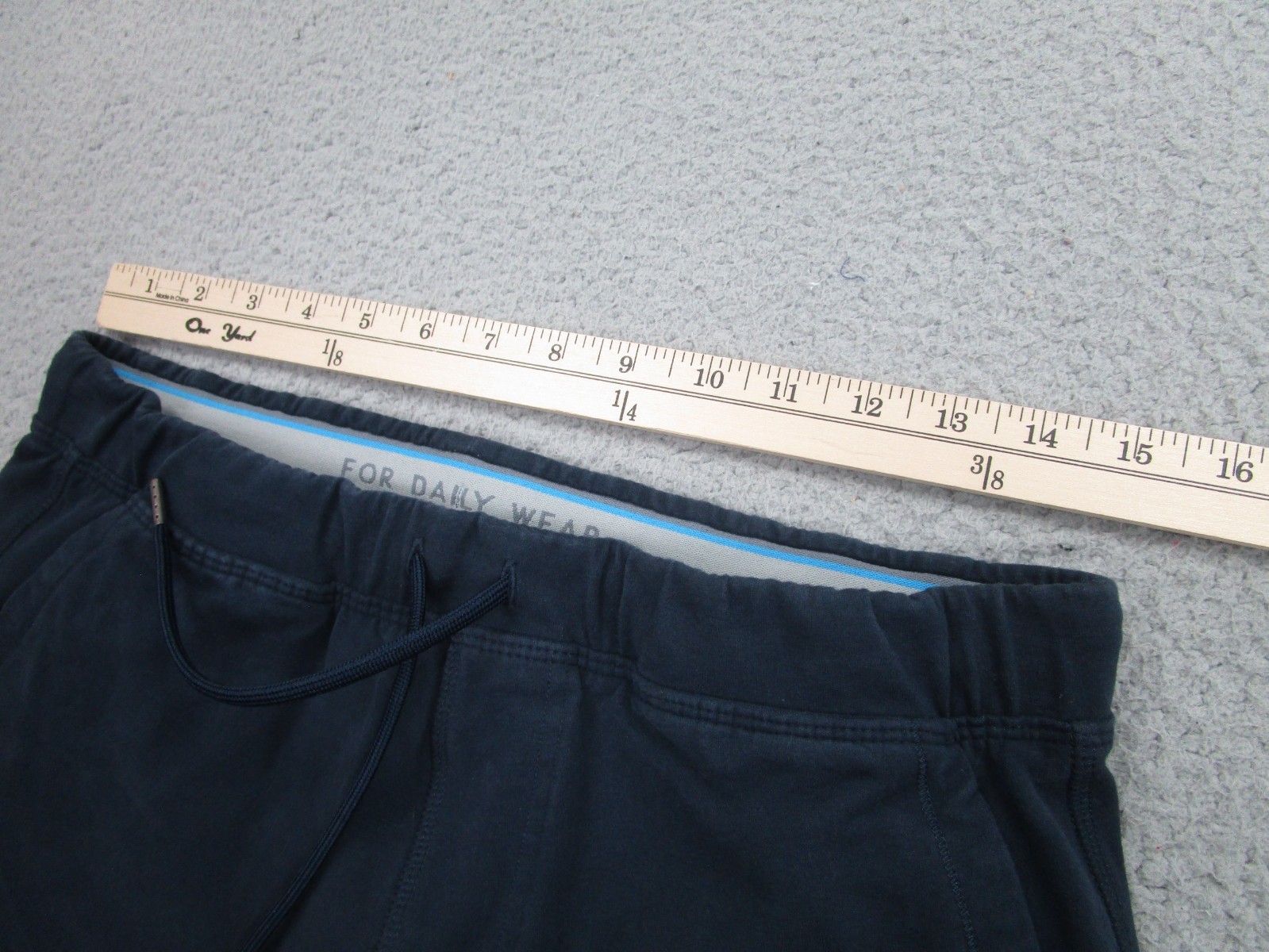 Mack Weldon Mens M Tall Pants Ace Jogger Sweatpants Blue Daily Wear Zip Pocket