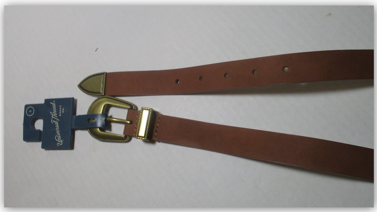Universal Thread women’s belt COGNAC 7/8 inch wide Man Made Materials SMALL