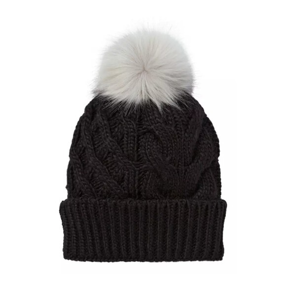CALIA Cable Knit Pom Beanie NWT