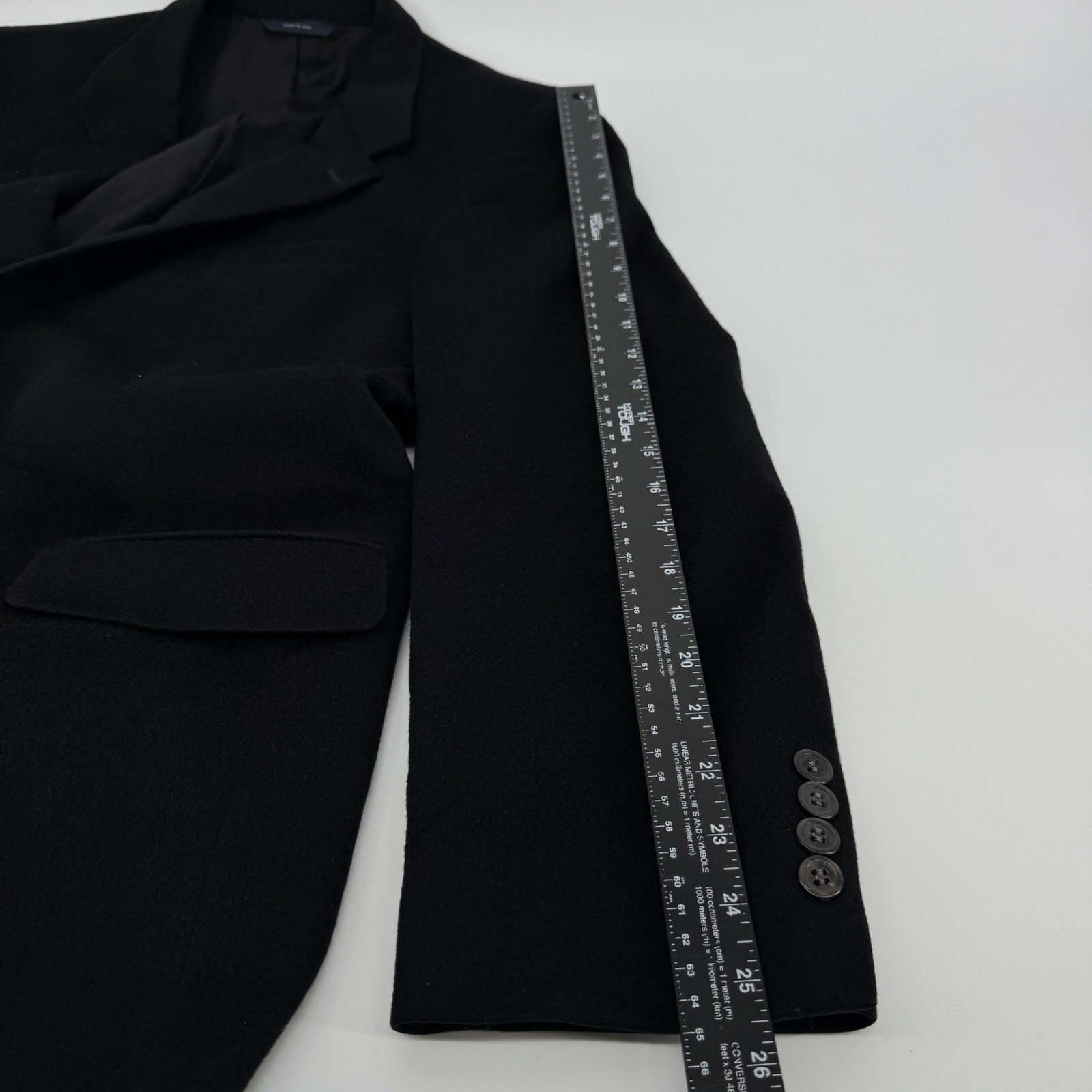 VTG Brooks Brothers Mens Cashmere Blazer Sport Coat 46R Jacket Black Made USA