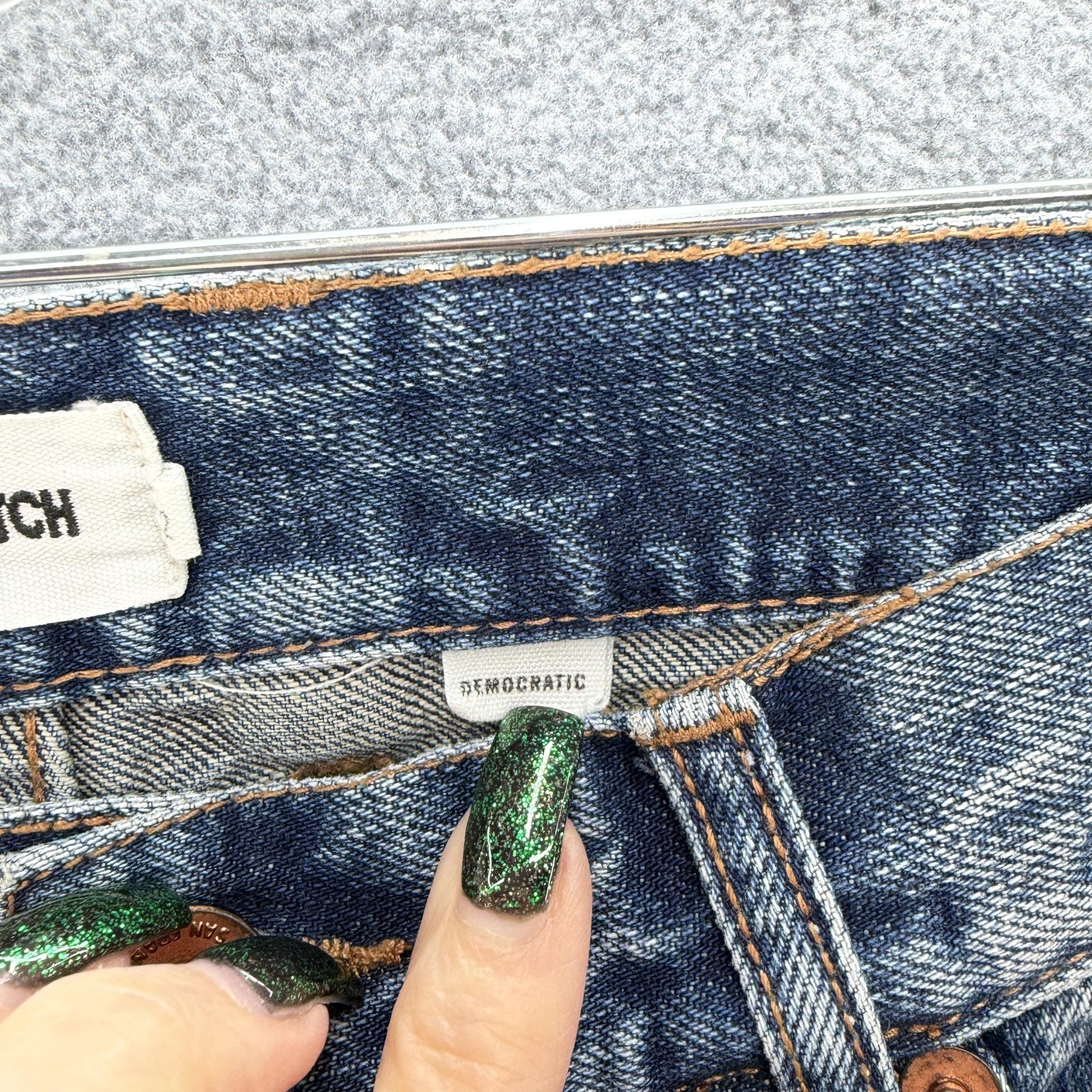 Taylor Stitch Democratic Jeans Mens 32×32 Blue Selvage Button Fly Denim Organic
