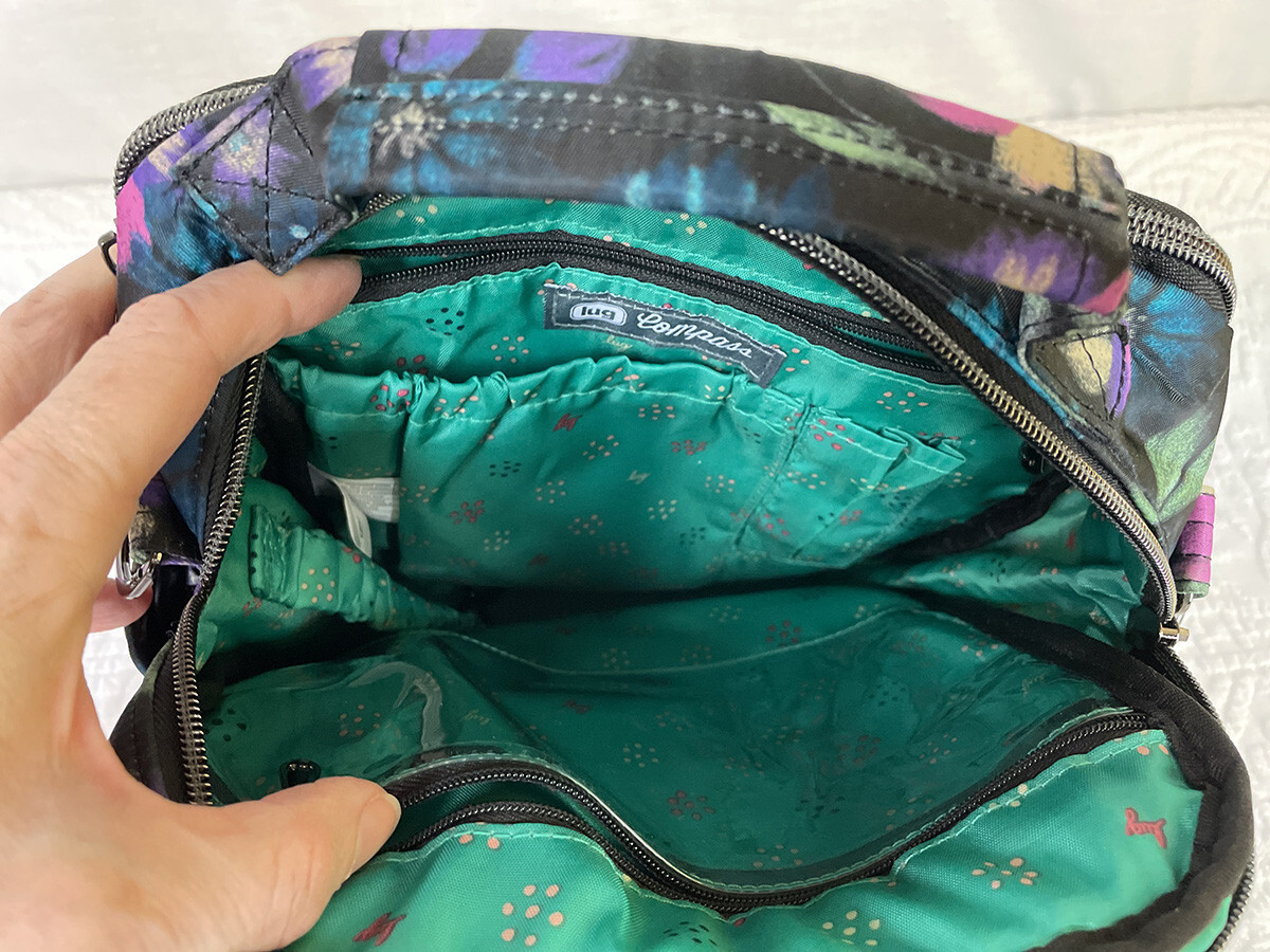 NWOT Lug Compass Floral Print Medium N/S Crossbody Bag