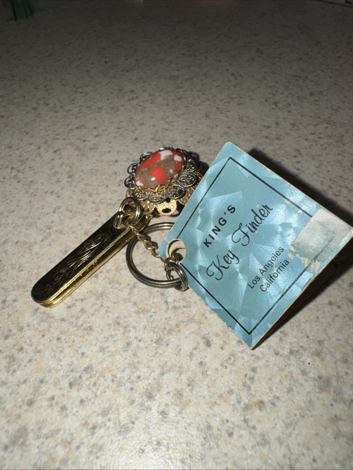 Vintage NWT MCM Kings Key finder MCM gold tone metal Clip W/tag Los Angeles CA