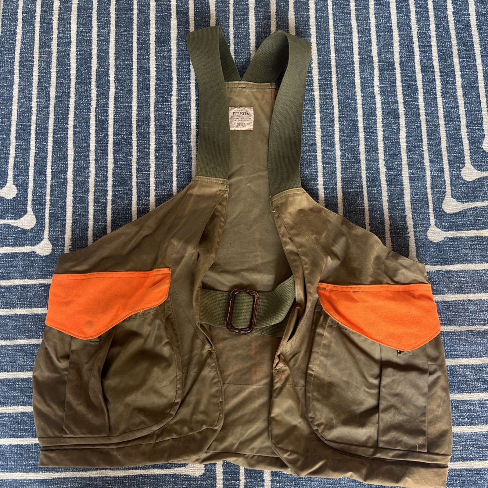 Filson Shelter Cloth Strap Vest | Made in USA | Rare | Discontinued