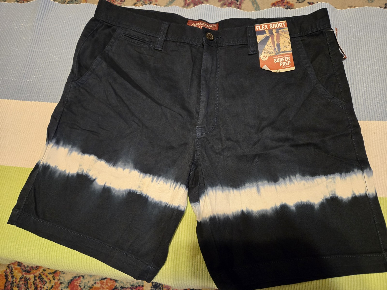 Arizona Jean Co Mens Blue Surfer Prep Flex Shorts Size 38 NWT