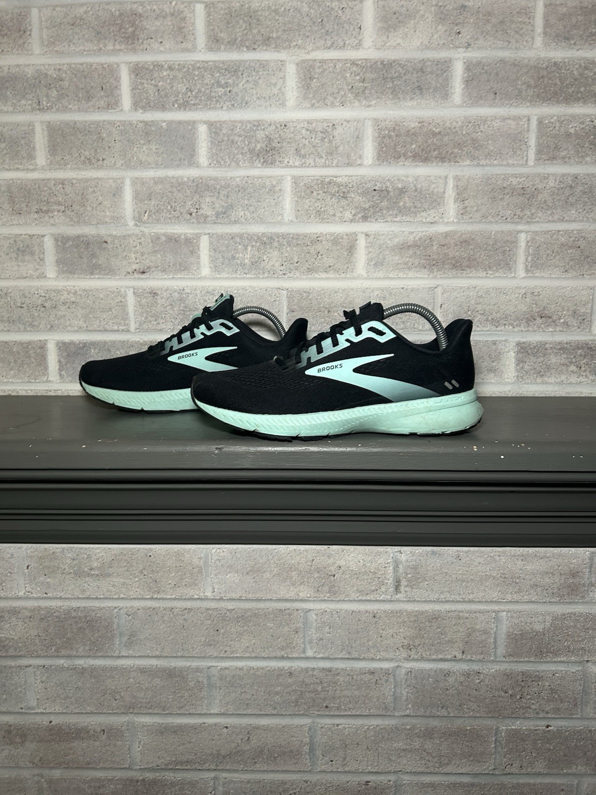 Brooks Launch GTS 8 Black Teal Running Shoes 1203451B096 Women 9 Medium (B)