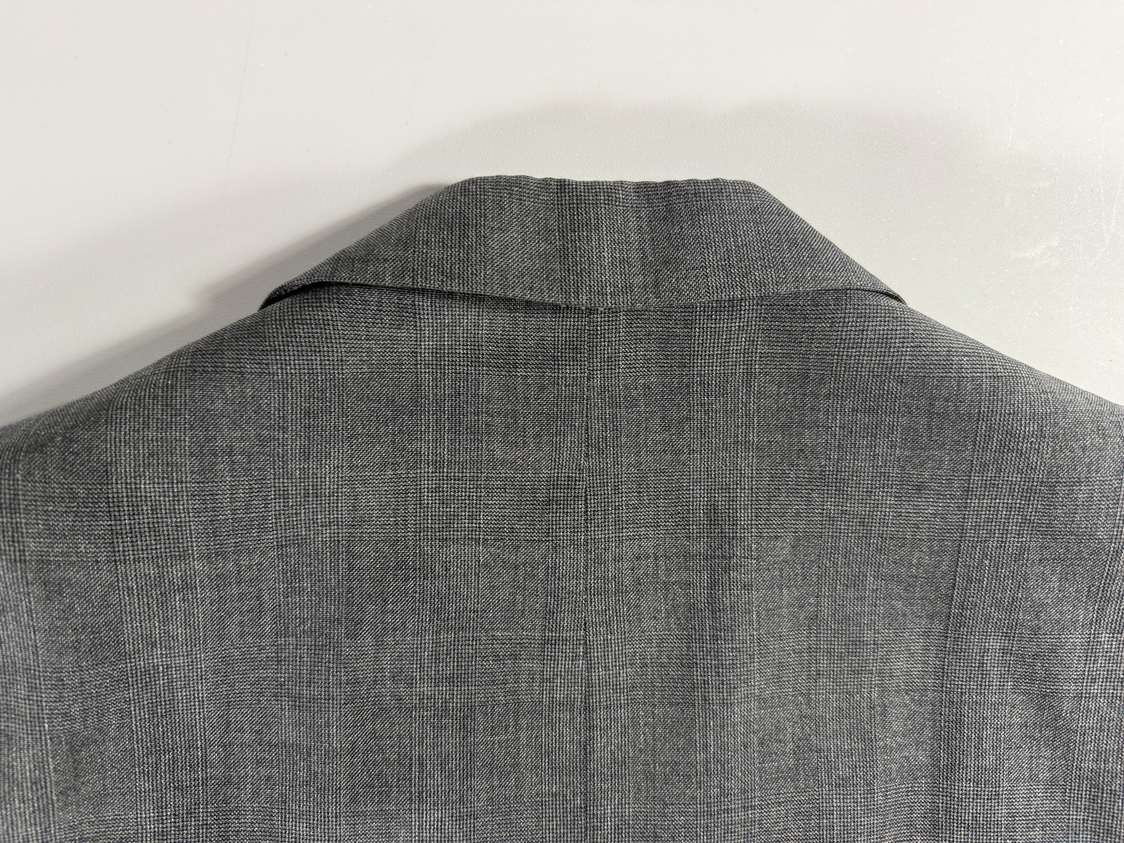 Henry Poole Bespoke Savile Row Gray Glen Check Blazer 40R Est Wool Vintage 1979