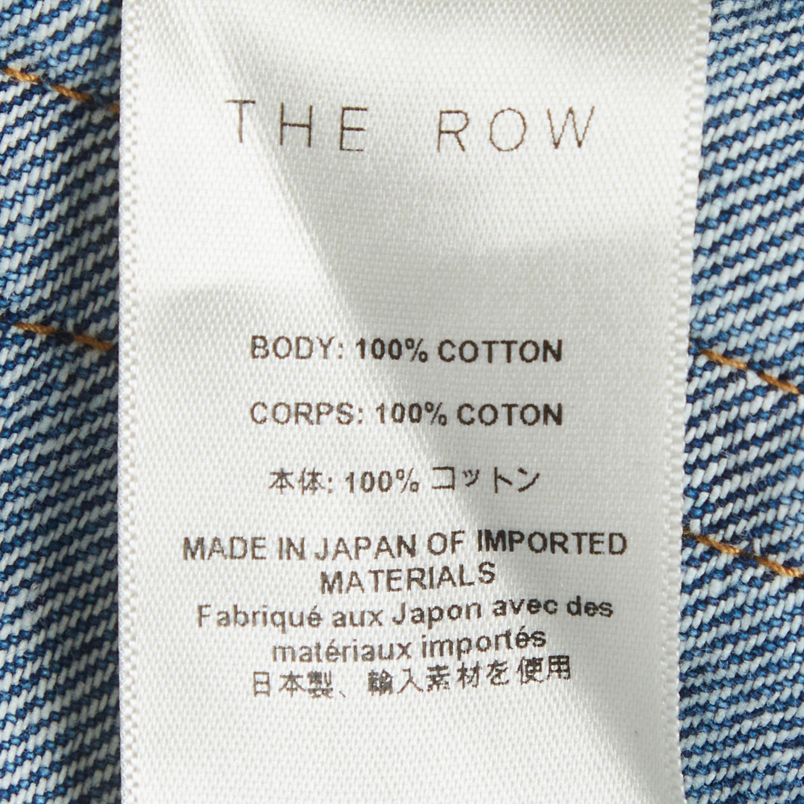 The Row Blue Denim Regular Fit Jeans S Waist 31