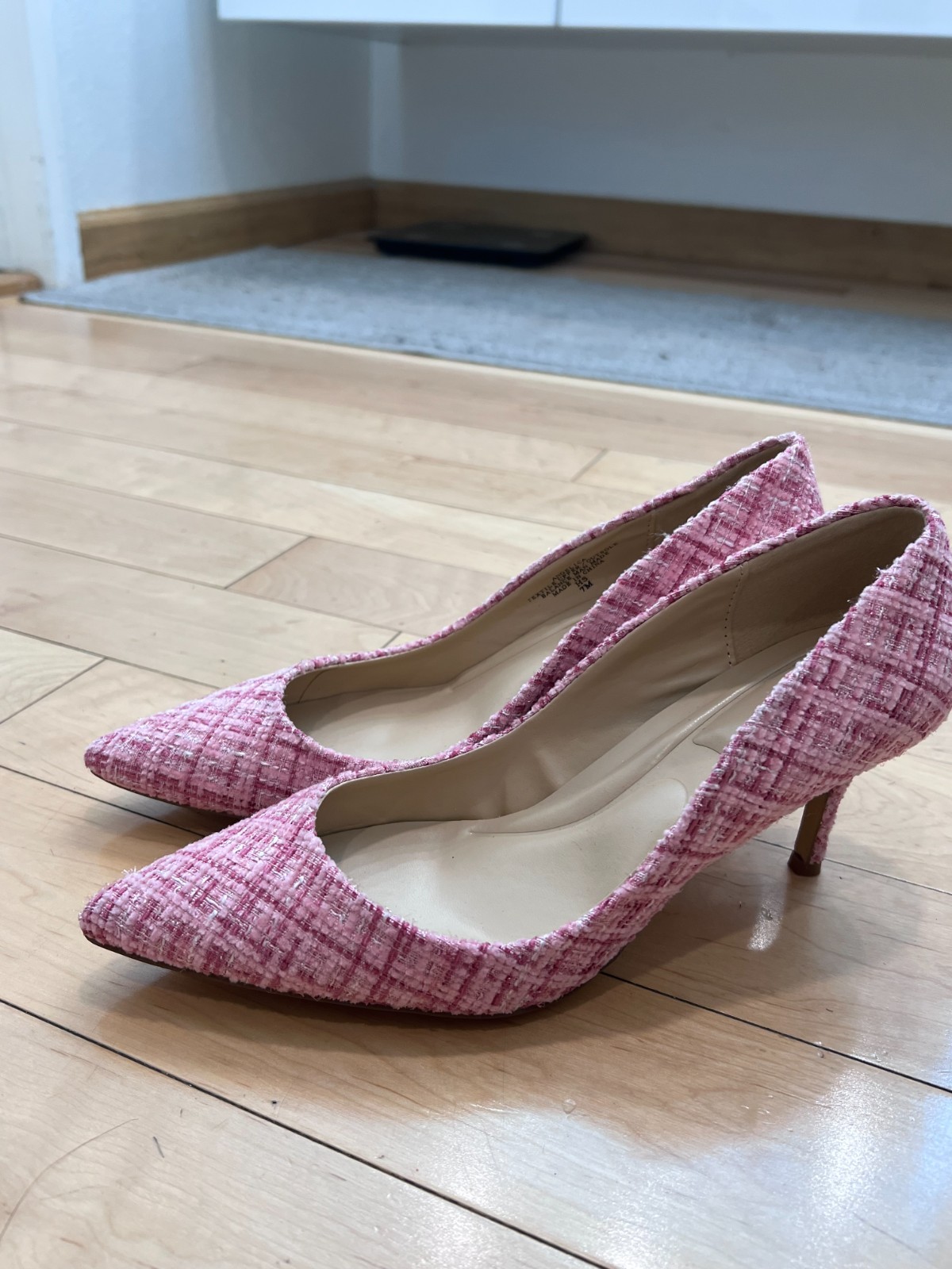 Charles by Charles David Maxx Pink Tweed Pointed Toe Stiletto Pumps Women’s 7M
