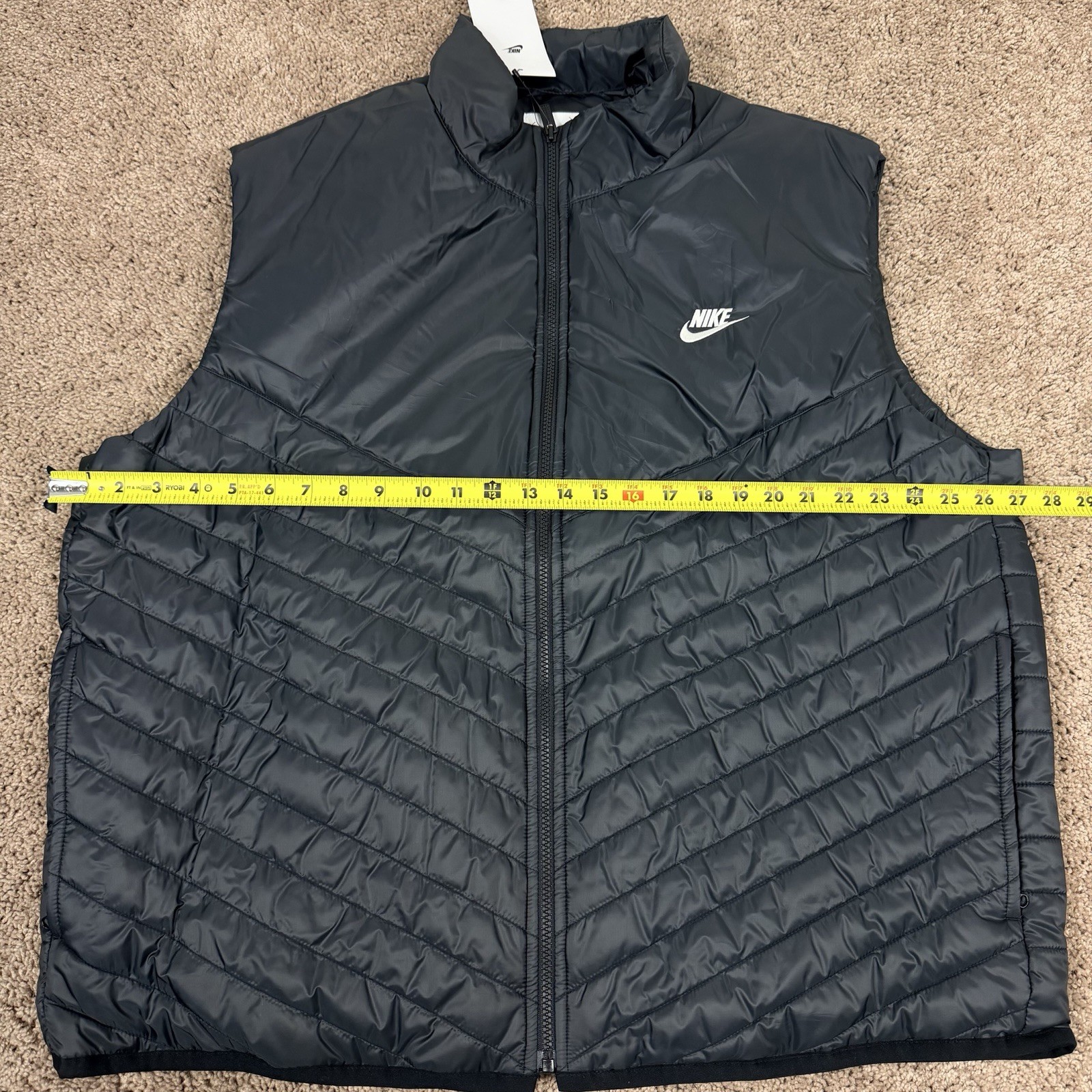 Nike Mens Therma-Fit Windrunner Full Zip Puffer Vest Size XXL -Black HQ5654-010