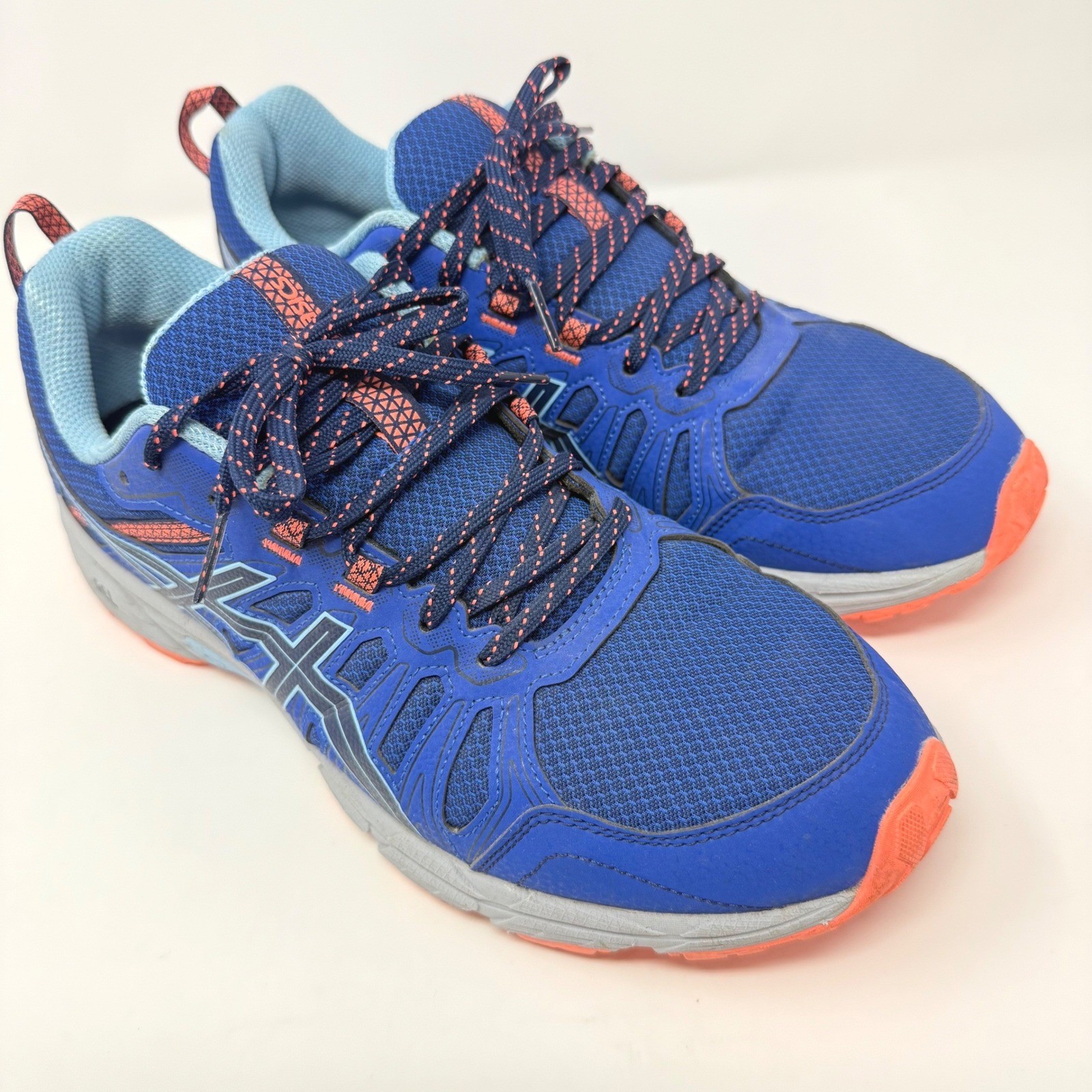 ASICS Gel-Venture 7 Mens Size 11 Trail Running Shoes Blue Orange