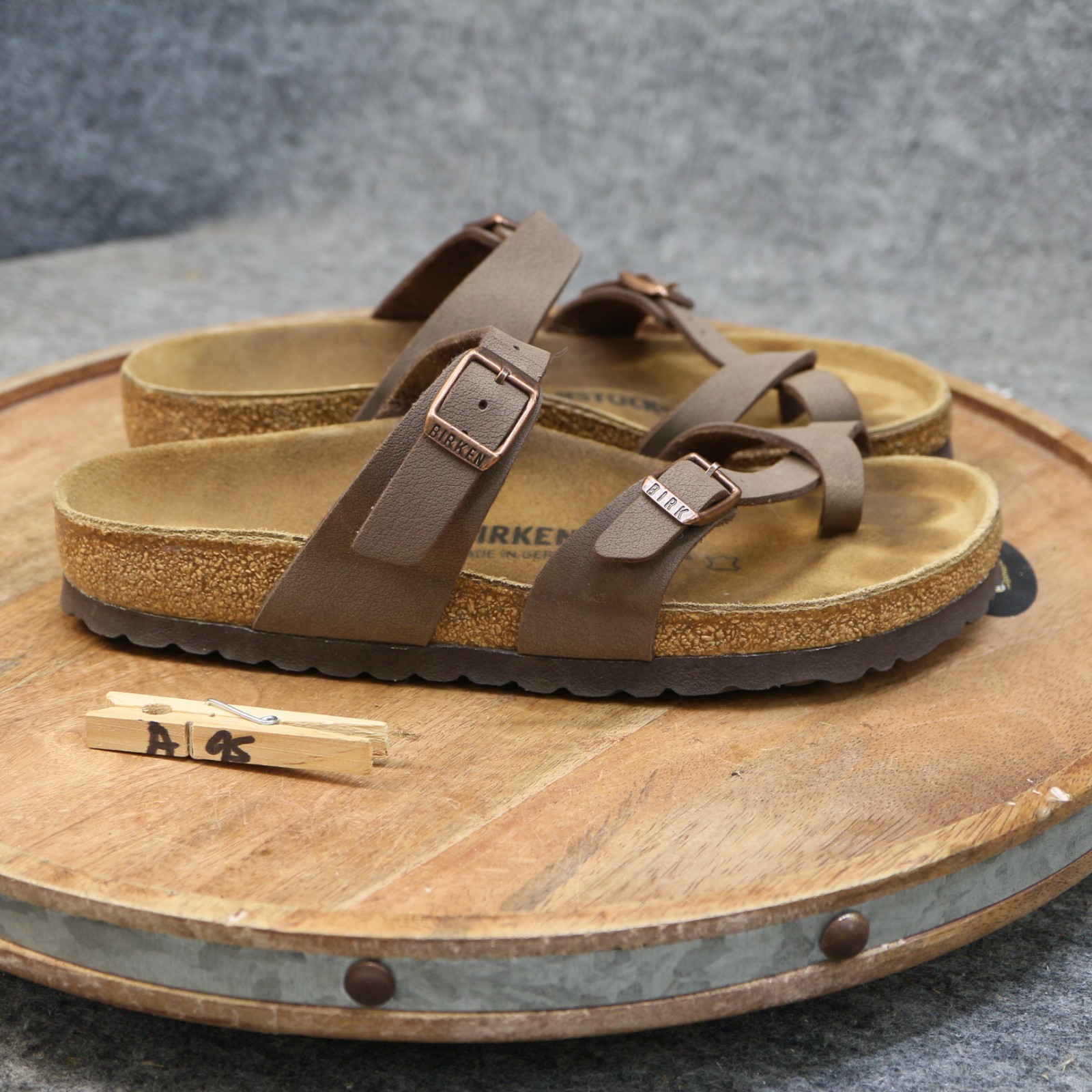 Birkenstock Womens Mayari Birkibuc Mocha Brown Sandals Slide Size 37 US 6 Reg.
