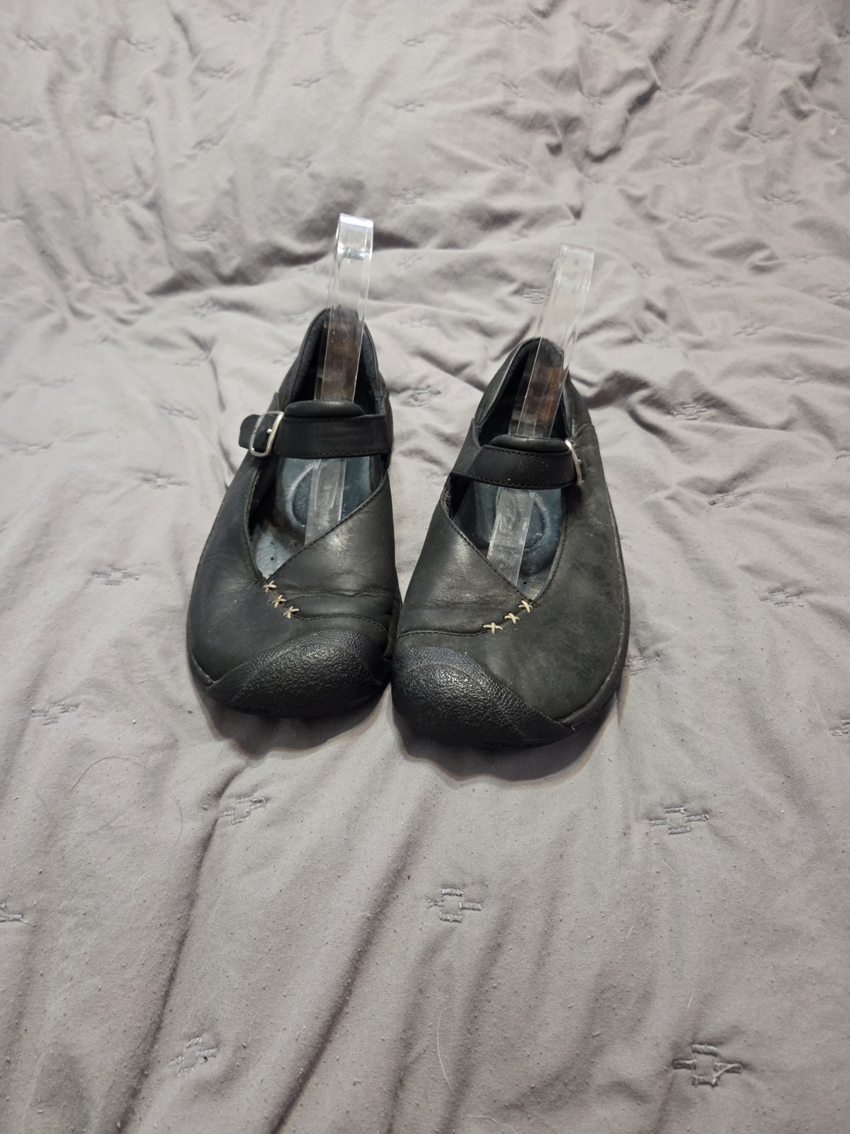 Keen Verona black leather Mary Jane Comfort Skoed W 8.5 boho Academia preppy
