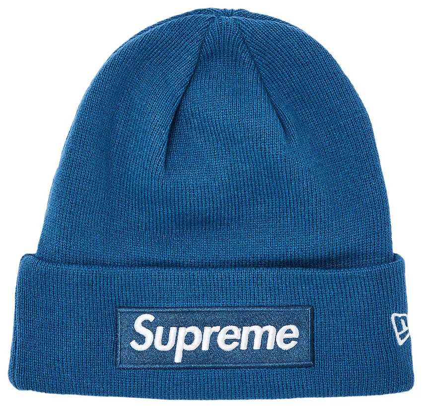 Supreme x New Era Box Logo Beanie ‘Blue’
