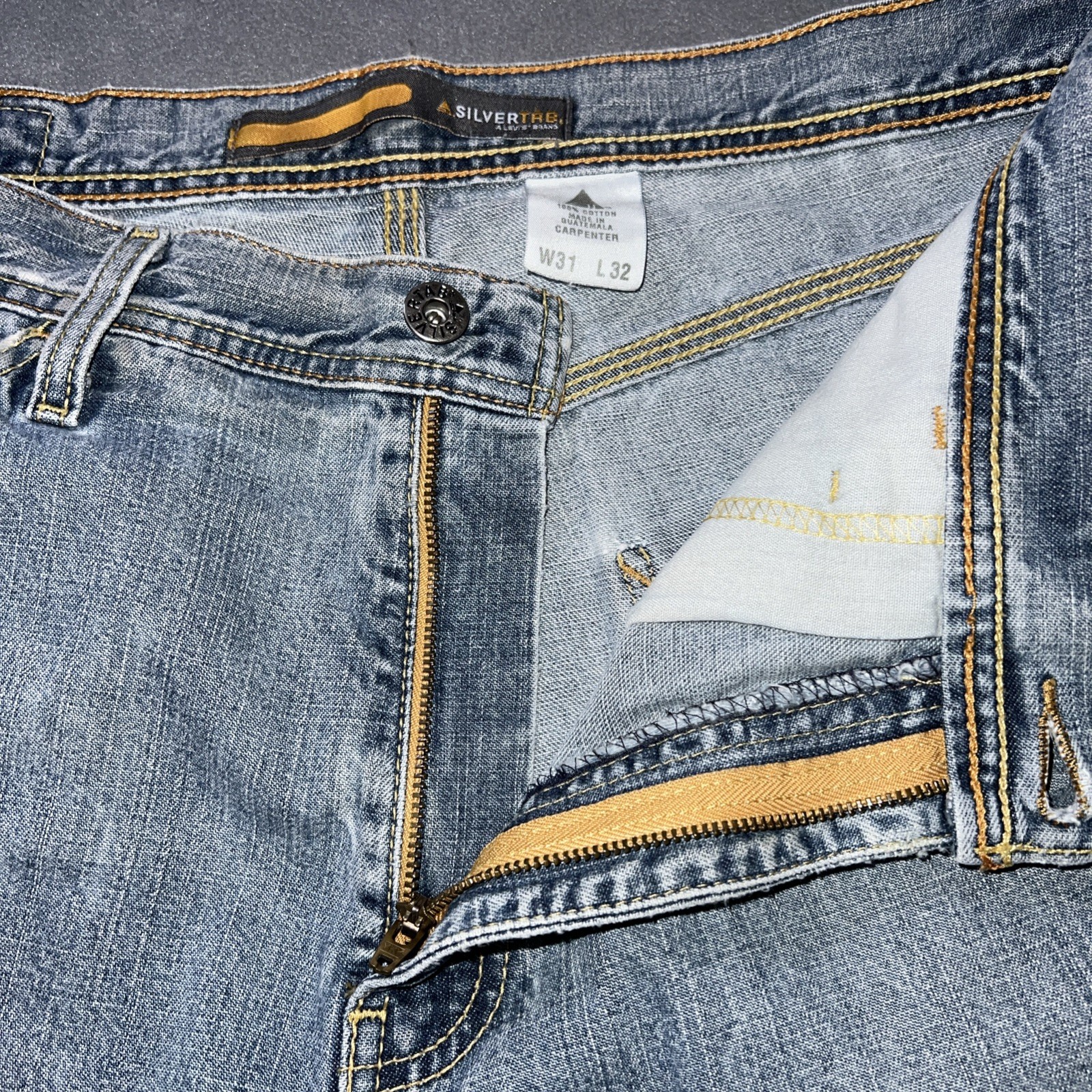 Vintage Levi’s SilverTab Carpenter Jeans Men’s 31×32 Blue Wide Leg Baggy Y2K