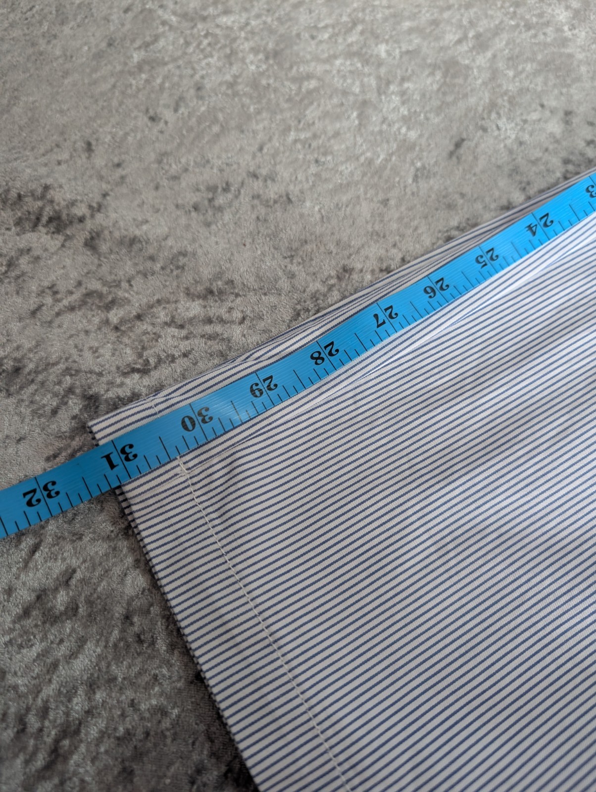 Marks & Spencer Blue & White Striped Tapered Cotton Summer Chino Trousers UK 12