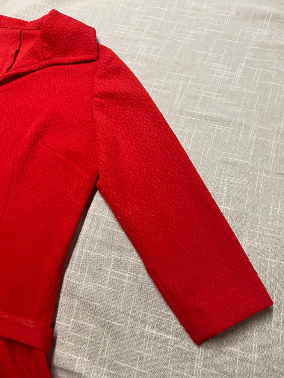 Vintage Dress 1960 Mod Go Go Burnt Orange Red Belted Retro Shift Dress