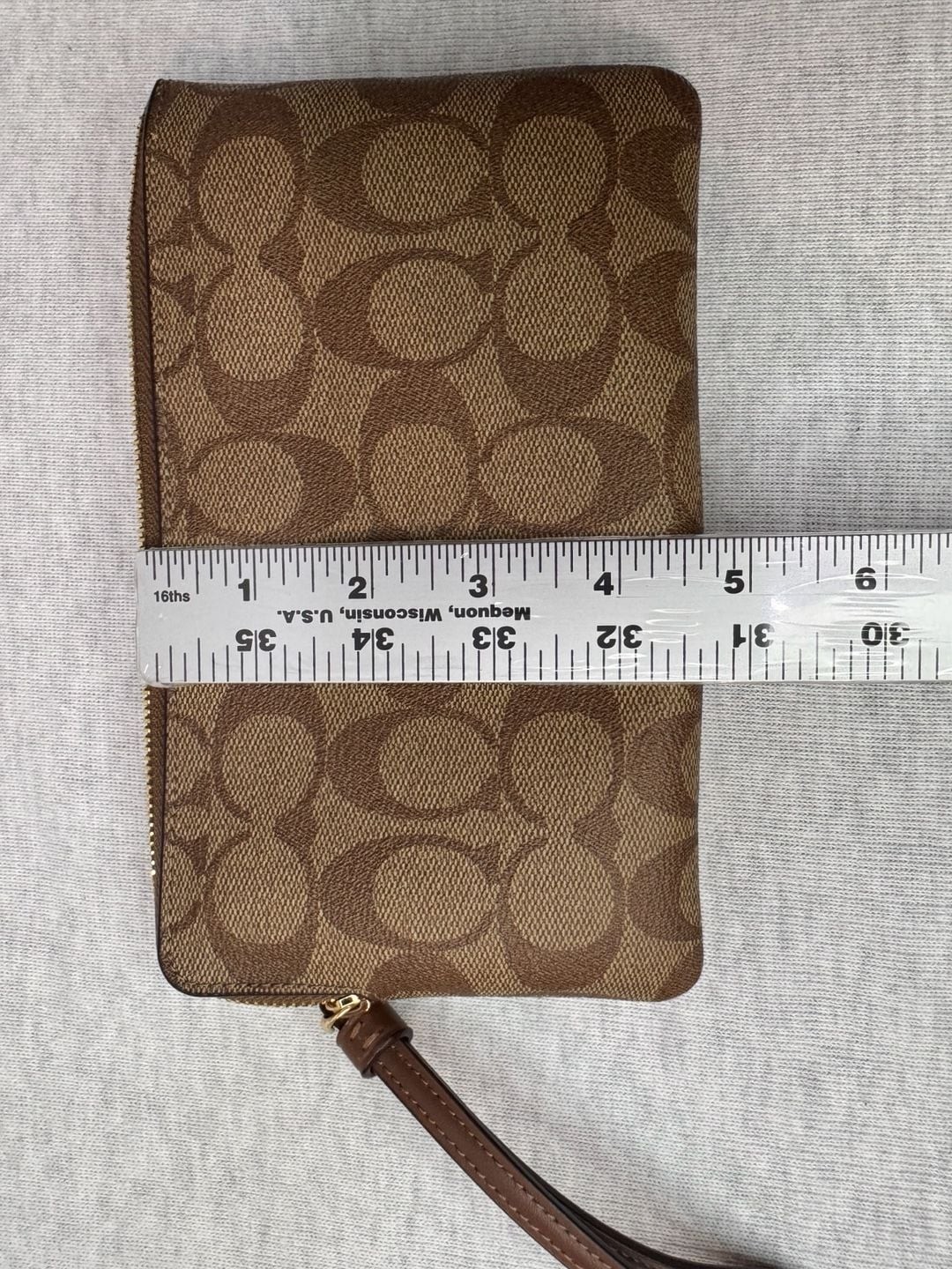 Coach Large Corner Zip Wristlet in Signature Coated Canvas