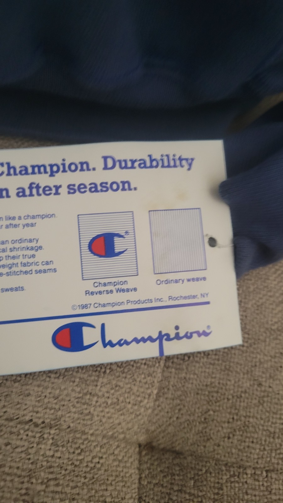 Vintage Champion Reverse Weave Small Made in USA Crewneck Sweatshirt 80s NOS…