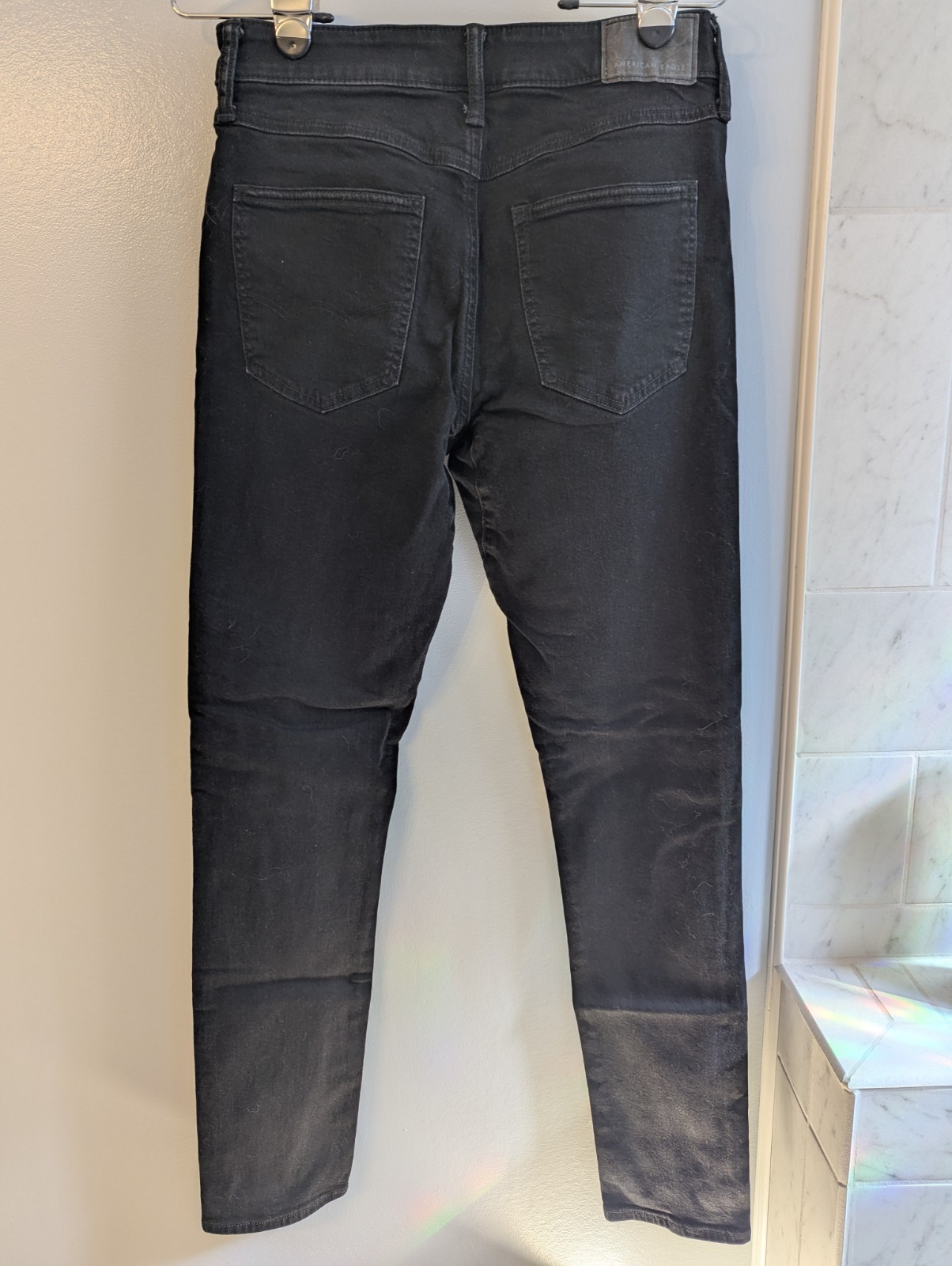 American Eagle Men’s AirFlex+ Athletic Skinny Black Stretch Jeans 29×32