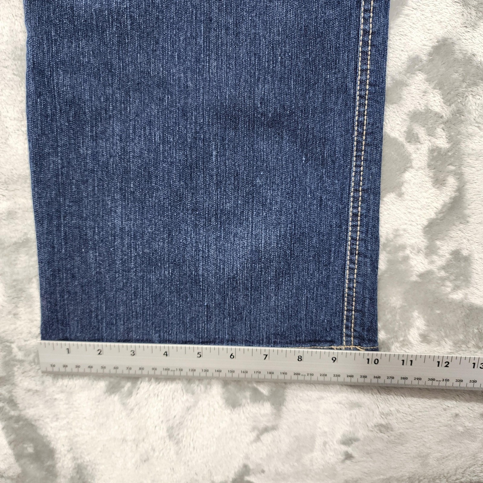 White Stag Jeans Womens XL Blue Dark Wash High Rise Pull On Straight Stretch Leg